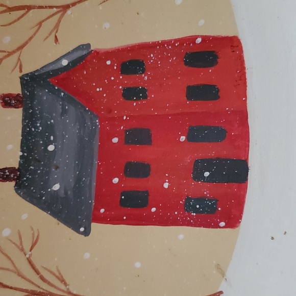 1990's Hand Painted (Local Artist) Wooden Bowl - Picture 2 of 8